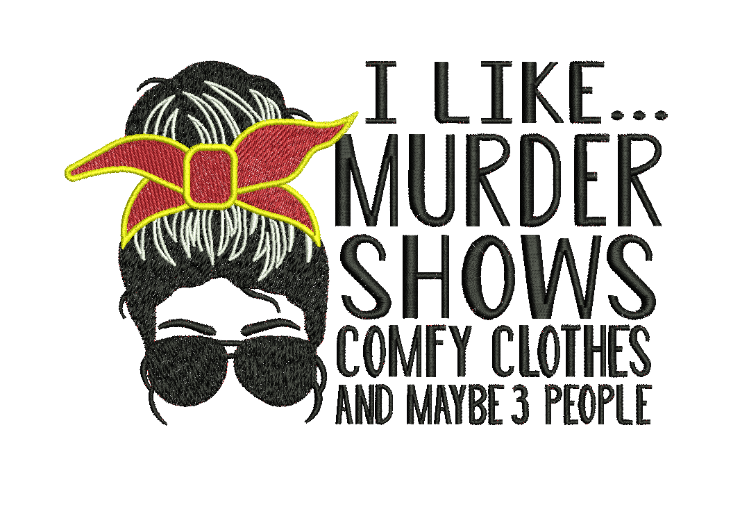 Murder Shows Embroidery Design