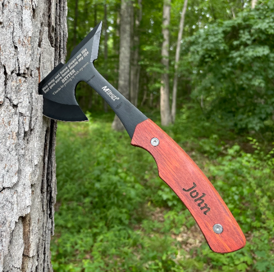 Custom Throwing Axe Engraved - Your Choice of Words
