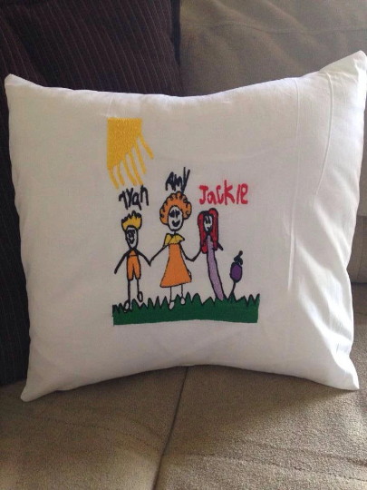 Child’s Drawing on a Pillow