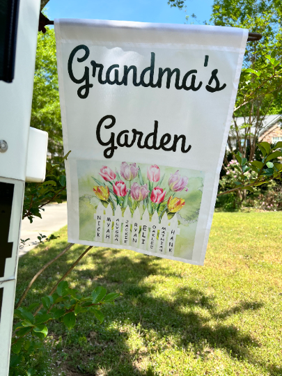 Grandma’s Garden Personalized Flag