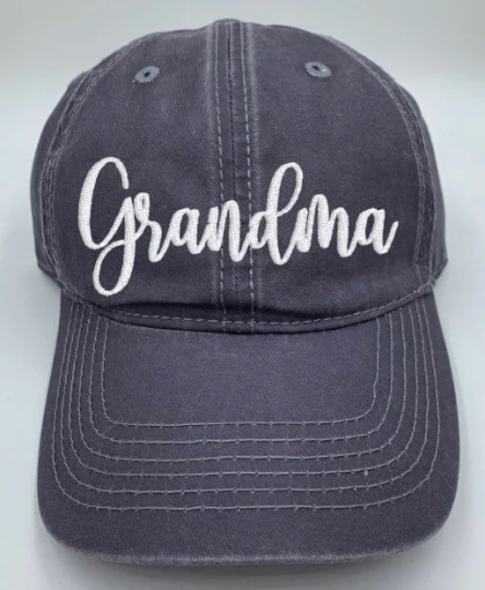 Grandma Hat - Cute Denim Hat Embroidered