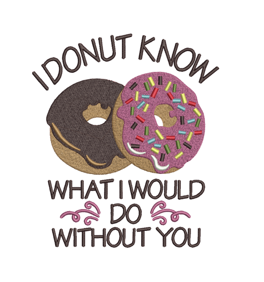Donut Embroidery Designs- Valentines Donut Embroidery Design