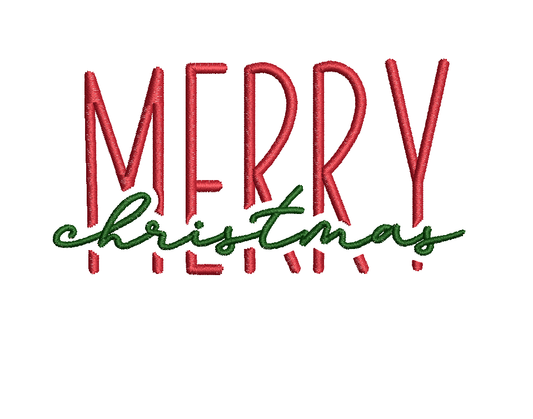 Merry Christmas Sweatshirt Embroidery Design