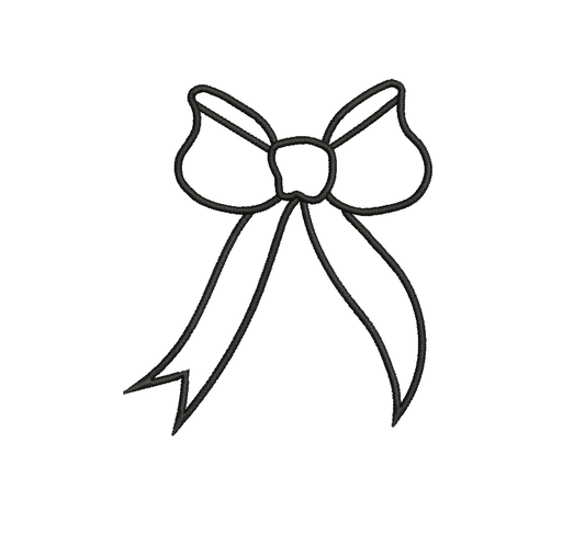 Bow Applique Embroidery Design
