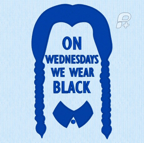 Wednesday Embroidery Design 5x7 - On Wednesdays we Wear Black Embroidery Design