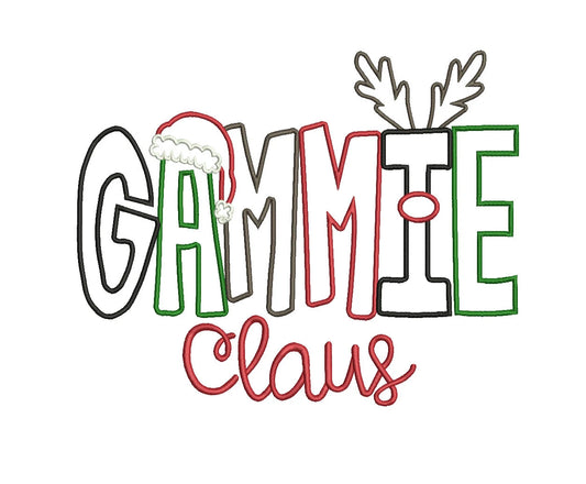 Gammie Claus Embroidery Design