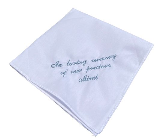 In Memory Of Funeral Handkerchiefs Personalized