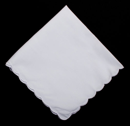 2500 Scalloped Handkercheifs 10x10 inch