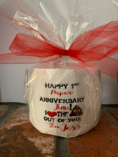 Funny Toilet Paper Anniversary Gift Personalized
